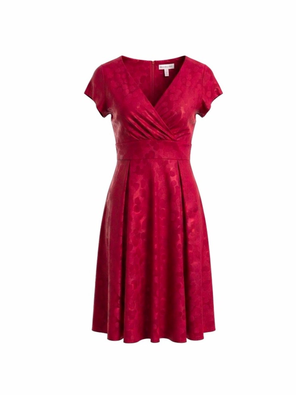 Vintage | Y2K Donna Ricco Crimson Bias Cut Embossed Silk Dress